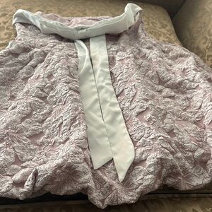 Pink and White Textured Sleeveless Top